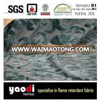 Top quality 100% Polyester fire retardant feature cuted pile fabric for curtain