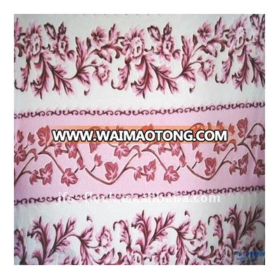 new cotton material printed flocking fabric